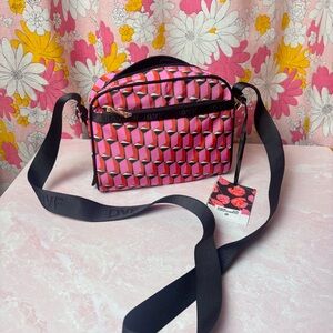 Diane Von Furstenberg x Target Pink and Black Geometric Crossbody Bag